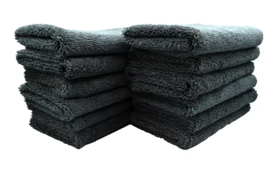 3D 12 Pack Grey Microfiber Towels